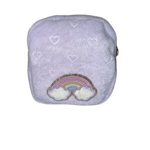 Stoney Clover Lane Lavender Heart Pouch with Rainbow Patch